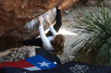 Bouldering in Hueco Tanks on 10/26/2019 with Blue Lizard Climbing and Yoga

Filename: SRM_20191026_1102460.jpg
Aperture: f/4.0
Shutter Speed: 1/400
Body: Canon EOS-1D Mark II
Lens: Canon EF 50mm f/1.8 II