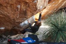 Bouldering in Hueco Tanks on 10/26/2019 with Blue Lizard Climbing and Yoga

Filename: SRM_20191026_1103510.jpg
Aperture: f/4.0
Shutter Speed: 1/400
Body: Canon EOS-1D Mark II
Lens: Canon EF 50mm f/1.8 II