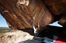 Bouldering in Hueco Tanks on 10/26/2019 with Blue Lizard Climbing and Yoga

Filename: SRM_20191026_1310350.jpg
Aperture: f/8.0
Shutter Speed: 1/250
Body: Canon EOS-1D Mark II
Lens: Canon EF 16-35mm f/2.8 L