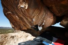 Bouldering in Hueco Tanks on 10/26/2019 with Blue Lizard Climbing and Yoga

Filename: SRM_20191026_1312470.jpg
Aperture: f/8.0
Shutter Speed: 1/250
Body: Canon EOS-1D Mark II
Lens: Canon EF 16-35mm f/2.8 L