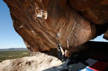 Bouldering in Hueco Tanks on 10/26/2019 with Blue Lizard Climbing and Yoga

Filename: SRM_20191026_1327200.jpg
Aperture: f/8.0
Shutter Speed: 1/250
Body: Canon EOS-1D Mark II
Lens: Canon EF 16-35mm f/2.8 L