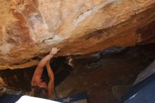 Bouldering in Hueco Tanks on 10/26/2019 with Blue Lizard Climbing and Yoga

Filename: SRM_20191026_1454490.jpg
Aperture: f/5.6
Shutter Speed: 1/200
Body: Canon EOS-1D Mark II
Lens: Canon EF 16-35mm f/2.8 L