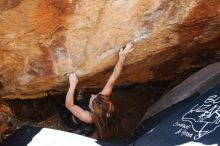 Bouldering in Hueco Tanks on 10/26/2019 with Blue Lizard Climbing and Yoga

Filename: SRM_20191026_1454580.jpg
Aperture: f/5.6
Shutter Speed: 1/200
Body: Canon EOS-1D Mark II
Lens: Canon EF 16-35mm f/2.8 L