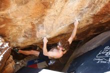 Bouldering in Hueco Tanks on 10/26/2019 with Blue Lizard Climbing and Yoga

Filename: SRM_20191026_1505071.jpg
Aperture: f/5.0
Shutter Speed: 1/200
Body: Canon EOS-1D Mark II
Lens: Canon EF 16-35mm f/2.8 L