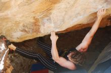 Bouldering in Hueco Tanks on 10/26/2019 with Blue Lizard Climbing and Yoga

Filename: SRM_20191026_1516540.jpg
Aperture: f/4.0
Shutter Speed: 1/250
Body: Canon EOS-1D Mark II
Lens: Canon EF 50mm f/1.8 II