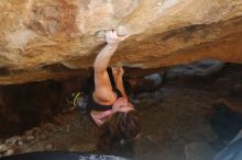 Bouldering in Hueco Tanks on 10/26/2019 with Blue Lizard Climbing and Yoga

Filename: SRM_20191026_1523410.jpg
Aperture: f/4.0
Shutter Speed: 1/250
Body: Canon EOS-1D Mark II
Lens: Canon EF 50mm f/1.8 II