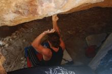 Bouldering in Hueco Tanks on 10/26/2019 with Blue Lizard Climbing and Yoga

Filename: SRM_20191026_1527590.jpg
Aperture: f/4.0
Shutter Speed: 1/250
Body: Canon EOS-1D Mark II
Lens: Canon EF 50mm f/1.8 II