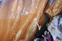 Bouldering in Hueco Tanks on 10/26/2019 with Blue Lizard Climbing and Yoga

Filename: SRM_20191026_1623510.jpg
Aperture: f/5.6
Shutter Speed: 1/250
Body: Canon EOS-1D Mark II
Lens: Canon EF 16-35mm f/2.8 L