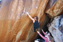 Bouldering in Hueco Tanks on 10/26/2019 with Blue Lizard Climbing and Yoga

Filename: SRM_20191026_1624110.jpg
Aperture: f/5.6
Shutter Speed: 1/250
Body: Canon EOS-1D Mark II
Lens: Canon EF 16-35mm f/2.8 L