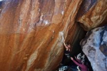 Bouldering in Hueco Tanks on 10/26/2019 with Blue Lizard Climbing and Yoga

Filename: SRM_20191026_1627310.jpg
Aperture: f/5.6
Shutter Speed: 1/250
Body: Canon EOS-1D Mark II
Lens: Canon EF 16-35mm f/2.8 L