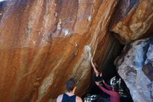 Bouldering in Hueco Tanks on 10/26/2019 with Blue Lizard Climbing and Yoga

Filename: SRM_20191026_1627370.jpg
Aperture: f/5.6
Shutter Speed: 1/250
Body: Canon EOS-1D Mark II
Lens: Canon EF 16-35mm f/2.8 L