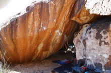 Bouldering in Hueco Tanks on 10/26/2019 with Blue Lizard Climbing and Yoga

Filename: SRM_20191026_1633460.jpg
Aperture: f/5.6
Shutter Speed: 1/250
Body: Canon EOS-1D Mark II
Lens: Canon EF 16-35mm f/2.8 L