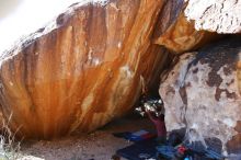 Bouldering in Hueco Tanks on 10/26/2019 with Blue Lizard Climbing and Yoga

Filename: SRM_20191026_1633510.jpg
Aperture: f/5.6
Shutter Speed: 1/250
Body: Canon EOS-1D Mark II
Lens: Canon EF 16-35mm f/2.8 L