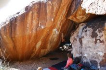 Bouldering in Hueco Tanks on 10/26/2019 with Blue Lizard Climbing and Yoga

Filename: SRM_20191026_1635280.jpg
Aperture: f/5.6
Shutter Speed: 1/250
Body: Canon EOS-1D Mark II
Lens: Canon EF 16-35mm f/2.8 L