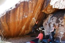 Bouldering in Hueco Tanks on 10/26/2019 with Blue Lizard Climbing and Yoga

Filename: SRM_20191026_1635400.jpg
Aperture: f/5.6
Shutter Speed: 1/250
Body: Canon EOS-1D Mark II
Lens: Canon EF 16-35mm f/2.8 L