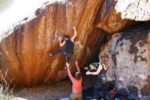 Bouldering in Hueco Tanks on 10/26/2019 with Blue Lizard Climbing and Yoga

Filename: SRM_20191026_1636130.jpg
Aperture: f/5.6
Shutter Speed: 1/250
Body: Canon EOS-1D Mark II
Lens: Canon EF 16-35mm f/2.8 L