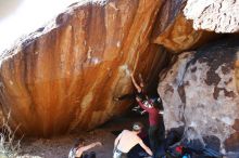 Bouldering in Hueco Tanks on 10/26/2019 with Blue Lizard Climbing and Yoga

Filename: SRM_20191026_1644340.jpg
Aperture: f/5.6
Shutter Speed: 1/250
Body: Canon EOS-1D Mark II
Lens: Canon EF 16-35mm f/2.8 L