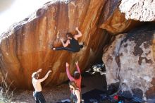 Bouldering in Hueco Tanks on 10/26/2019 with Blue Lizard Climbing and Yoga

Filename: SRM_20191026_1646170.jpg
Aperture: f/5.6
Shutter Speed: 1/250
Body: Canon EOS-1D Mark II
Lens: Canon EF 16-35mm f/2.8 L