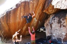 Bouldering in Hueco Tanks on 10/26/2019 with Blue Lizard Climbing and Yoga

Filename: SRM_20191026_1646190.jpg
Aperture: f/5.6
Shutter Speed: 1/250
Body: Canon EOS-1D Mark II
Lens: Canon EF 16-35mm f/2.8 L