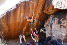 Bouldering in Hueco Tanks on 10/26/2019 with Blue Lizard Climbing and Yoga

Filename: SRM_20191026_1649210.jpg
Aperture: f/5.6
Shutter Speed: 1/250
Body: Canon EOS-1D Mark II
Lens: Canon EF 16-35mm f/2.8 L