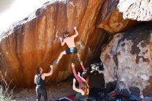 Bouldering in Hueco Tanks on 10/26/2019 with Blue Lizard Climbing and Yoga

Filename: SRM_20191026_1649240.jpg
Aperture: f/5.6
Shutter Speed: 1/250
Body: Canon EOS-1D Mark II
Lens: Canon EF 16-35mm f/2.8 L