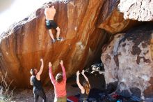 Bouldering in Hueco Tanks on 10/26/2019 with Blue Lizard Climbing and Yoga

Filename: SRM_20191026_1649310.jpg
Aperture: f/5.6
Shutter Speed: 1/250
Body: Canon EOS-1D Mark II
Lens: Canon EF 16-35mm f/2.8 L