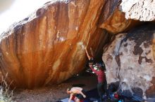 Bouldering in Hueco Tanks on 10/26/2019 with Blue Lizard Climbing and Yoga

Filename: SRM_20191026_1653070.jpg
Aperture: f/5.6
Shutter Speed: 1/250
Body: Canon EOS-1D Mark II
Lens: Canon EF 16-35mm f/2.8 L