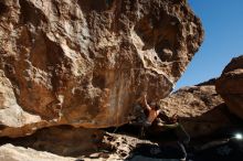 Bouldering in Hueco Tanks on 10/29/2019 with Blue Lizard Climbing and Yoga

Filename: SRM_20191029_1027590.jpg
Aperture: f/8.0
Shutter Speed: 1/250
Body: Canon EOS-1D Mark II
Lens: Canon EF 16-35mm f/2.8 L
