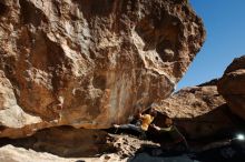 Bouldering in Hueco Tanks on 10/29/2019 with Blue Lizard Climbing and Yoga

Filename: SRM_20191029_1035100.jpg
Aperture: f/8.0
Shutter Speed: 1/250
Body: Canon EOS-1D Mark II
Lens: Canon EF 16-35mm f/2.8 L