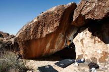 Bouldering in Hueco Tanks on 10/29/2019 with Blue Lizard Climbing and Yoga

Filename: SRM_20191029_1236370.jpg
Aperture: f/8.0
Shutter Speed: 1/250
Body: Canon EOS-1D Mark II
Lens: Canon EF 16-35mm f/2.8 L