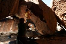 Bouldering in Hueco Tanks on 10/29/2019 with Blue Lizard Climbing and Yoga

Filename: SRM_20191029_1344140.jpg
Aperture: f/8.0
Shutter Speed: 1/250
Body: Canon EOS-1D Mark II
Lens: Canon EF 16-35mm f/2.8 L