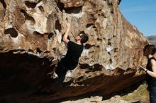 Bouldering in Hueco Tanks on 11/09/2019 with Blue Lizard Climbing and Yoga

Filename: SRM_20191109_1107000.jpg
Aperture: f/4.5
Shutter Speed: 1/1600
Body: Canon EOS-1D Mark II
Lens: Canon EF 50mm f/1.8 II