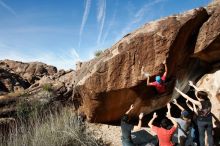 Bouldering in Hueco Tanks on 11/09/2019 with Blue Lizard Climbing and Yoga

Filename: SRM_20191109_1210490.jpg
Aperture: f/8.0
Shutter Speed: 1/250
Body: Canon EOS-1D Mark II
Lens: Canon EF 16-35mm f/2.8 L