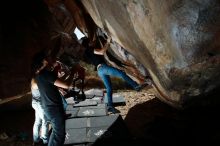 Bouldering in Hueco Tanks on 11/09/2019 with Blue Lizard Climbing and Yoga

Filename: SRM_20191109_1217590.jpg
Aperture: f/8.0
Shutter Speed: 1/250
Body: Canon EOS-1D Mark II
Lens: Canon EF 16-35mm f/2.8 L