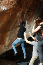 Bouldering in Hueco Tanks on 11/09/2019 with Blue Lizard Climbing and Yoga

Filename: SRM_20191109_1227560.jpg
Aperture: f/8.0
Shutter Speed: 1/250
Body: Canon EOS-1D Mark II
Lens: Canon EF 50mm f/1.8 II