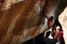 Bouldering in Hueco Tanks on 11/09/2019 with Blue Lizard Climbing and Yoga

Filename: SRM_20191109_1234520.jpg
Aperture: f/8.0
Shutter Speed: 1/250
Body: Canon EOS-1D Mark II
Lens: Canon EF 50mm f/1.8 II