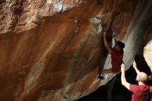 Bouldering in Hueco Tanks on 11/09/2019 with Blue Lizard Climbing and Yoga

Filename: SRM_20191109_1235050.jpg
Aperture: f/8.0
Shutter Speed: 1/250
Body: Canon EOS-1D Mark II
Lens: Canon EF 50mm f/1.8 II