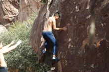 Bouldering in Hueco Tanks on 11/09/2019 with Blue Lizard Climbing and Yoga

Filename: SRM_20191109_1305150.jpg
Aperture: f/4.0
Shutter Speed: 1/800
Body: Canon EOS-1D Mark II
Lens: Canon EF 50mm f/1.8 II