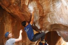 Bouldering in Hueco Tanks on 11/09/2019 with Blue Lizard Climbing and Yoga

Filename: SRM_20191109_1340030.jpg
Aperture: f/2.8
Shutter Speed: 1/320
Body: Canon EOS-1D Mark II
Lens: Canon EF 50mm f/1.8 II