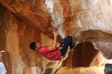 Bouldering in Hueco Tanks on 11/09/2019 with Blue Lizard Climbing and Yoga

Filename: SRM_20191109_1344160.jpg
Aperture: f/2.8
Shutter Speed: 1/320
Body: Canon EOS-1D Mark II
Lens: Canon EF 50mm f/1.8 II