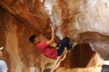 Bouldering in Hueco Tanks on 11/09/2019 with Blue Lizard Climbing and Yoga

Filename: SRM_20191109_1344161.jpg
Aperture: f/2.8
Shutter Speed: 1/320
Body: Canon EOS-1D Mark II
Lens: Canon EF 50mm f/1.8 II