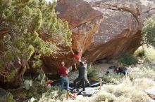 Bouldering in Hueco Tanks on 11/09/2019 with Blue Lizard Climbing and Yoga

Filename: SRM_20191109_1535490.jpg
Aperture: f/5.6
Shutter Speed: 1/500
Body: Canon EOS-1D Mark II
Lens: Canon EF 16-35mm f/2.8 L