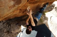 Bouldering in Hueco Tanks on 11/09/2019 with Blue Lizard Climbing and Yoga

Filename: SRM_20191109_1536130.jpg
Aperture: f/5.6
Shutter Speed: 1/320
Body: Canon EOS-1D Mark II
Lens: Canon EF 16-35mm f/2.8 L