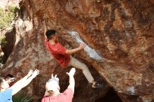 Bouldering in Hueco Tanks on 11/09/2019 with Blue Lizard Climbing and Yoga

Filename: SRM_20191109_1607570.jpg
Aperture: f/5.6
Shutter Speed: 1/500
Body: Canon EOS-1D Mark II
Lens: Canon EF 16-35mm f/2.8 L