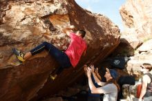 Bouldering in Hueco Tanks on 11/09/2019 with Blue Lizard Climbing and Yoga

Filename: SRM_20191109_1648060.jpg
Aperture: f/5.6
Shutter Speed: 1/500
Body: Canon EOS-1D Mark II
Lens: Canon EF 16-35mm f/2.8 L