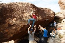 Bouldering in Hueco Tanks on 11/09/2019 with Blue Lizard Climbing and Yoga

Filename: SRM_20191109_1654140.jpg
Aperture: f/5.6
Shutter Speed: 1/1000
Body: Canon EOS-1D Mark II
Lens: Canon EF 16-35mm f/2.8 L