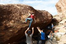 Bouldering in Hueco Tanks on 11/09/2019 with Blue Lizard Climbing and Yoga

Filename: SRM_20191109_1654210.jpg
Aperture: f/5.6
Shutter Speed: 1/1250
Body: Canon EOS-1D Mark II
Lens: Canon EF 16-35mm f/2.8 L
