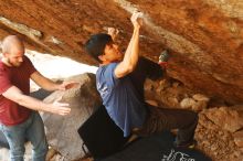 Bouldering in Hueco Tanks on 11/09/2019 with Blue Lizard Climbing and Yoga

Filename: SRM_20191109_1708200.jpg
Aperture: f/4.0
Shutter Speed: 1/250
Body: Canon EOS-1D Mark II
Lens: Canon EF 50mm f/1.8 II