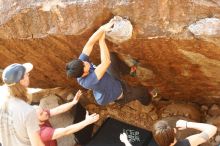 Bouldering in Hueco Tanks on 11/09/2019 with Blue Lizard Climbing and Yoga

Filename: SRM_20191109_1708390.jpg
Aperture: f/4.0
Shutter Speed: 1/320
Body: Canon EOS-1D Mark II
Lens: Canon EF 50mm f/1.8 II