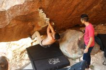 Bouldering in Hueco Tanks on 11/09/2019 with Blue Lizard Climbing and Yoga

Filename: SRM_20191109_1738440.jpg
Aperture: f/4.0
Shutter Speed: 1/250
Body: Canon EOS-1D Mark II
Lens: Canon EF 50mm f/1.8 II